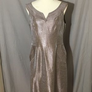 Adrianna Papell brown shimmer dress